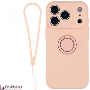 Guminis dėklas su žiedu - rausvas (Apple Iphone 17 Pro Max/18 Pro Max) Guminis dėklas su žiedu - rausvas (Apple Iphone 17 Pro Max/18 Pro Max)